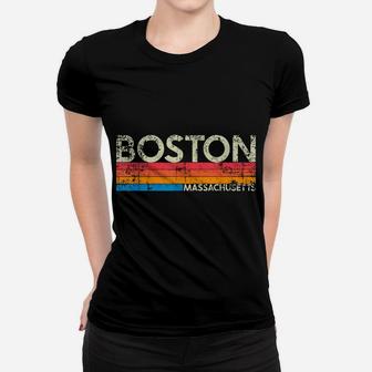 Vintage Retro Boston Massachusetts Distressed Souvenir Gift Women T-shirt | Crazezy AU