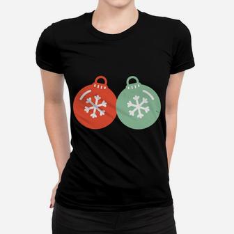 Vintage Retro I Like Your Balls Christmas Xmas Holiday Gift Women T-shirt | Crazezy DE