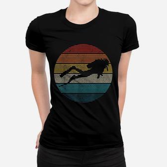 Vintage Retro Ocean Scuba Diver Women T-shirt | Crazezy CA