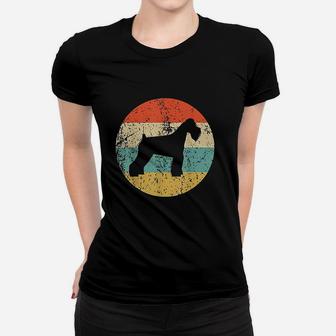 Vintage Retro Schnauzer Dog Women T-shirt | Crazezy