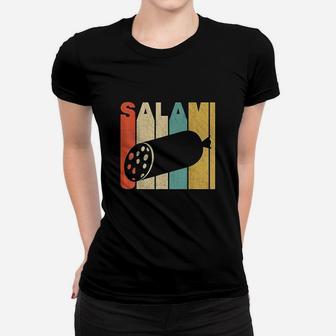 Vintage Retro Style Salami Silhouette Women T-shirt | Crazezy