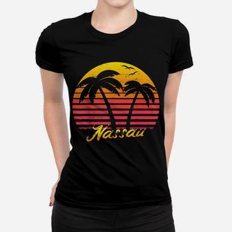 Vintage Retro Summer Vacation Bahamas Nassau Beach Women T-shirt | Crazezy UK