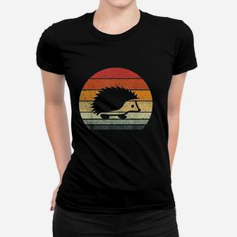 Vintage Retro Sunset Hedgehog Women T-shirt | Crazezy DE