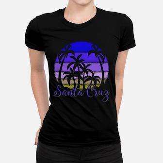 Vintage Santa Cruz Beach California Cal Cali Sunset Retro Women T-shirt | Crazezy UK