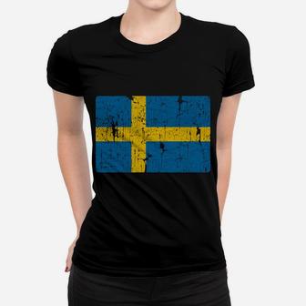 Vintage Sweden Flag Gift Swedish Men Women Retro Souvenir Sweatshirt Women T-shirt | Crazezy