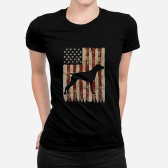 Vizsla Usa Flag Patriotic Dog Women T-shirt | Crazezy AU