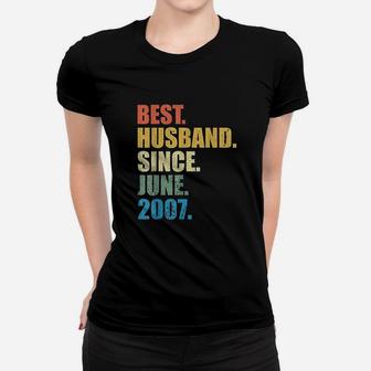 Wedding Anniversary Gifts Husband Since June 2007 Women T-shirt | Crazezy