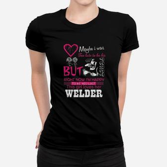 Welder Wife Girlfriend Gift This Girl Loves Her Welder Wifey Women T-shirt | Crazezy