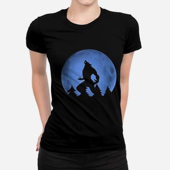 Werewolf Blue Moon Wolf Full Moon Women T-shirt | Crazezy