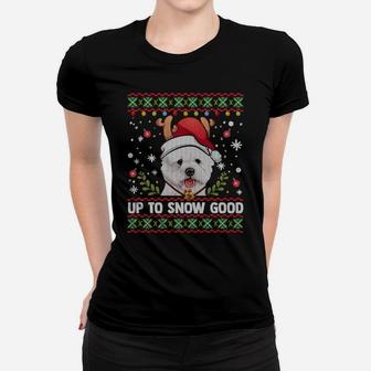 Westie Dog Reindeer Christmas Gift Men Women Ugly Sweater Sweatshirt Women T-shirt | Crazezy
