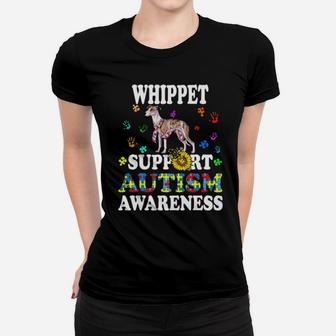 Whippet Dog Heart Support Autism Awareness Women T-shirt - Monsterry DE
