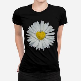 White And Yellow Heart Daisy Flower Rave Tee Women T-shirt | Crazezy CA