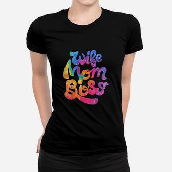 Wife Mom Boss Women T-shirt | Crazezy DE