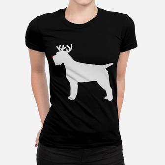 Wirehaired Pointing Griffon Reindeer Christmas Dog Women T-shirt | Crazezy