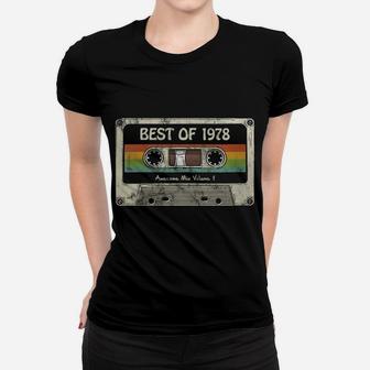 Womens 41 Years Old Made In 1978 Vintage 41St Birthday Cassette Women T-shirt | Crazezy