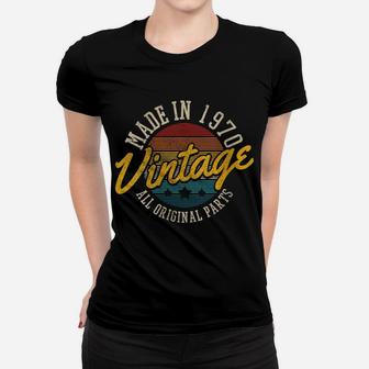 Womens 50Th Birthday Gift Vintage Made In 1970 50 Years Old Funny Women T-shirt | Crazezy CA