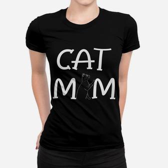 Womens Cat Mom Tee Gift Mother Cat Lovers Cat Mom Women T-shirt | Crazezy DE