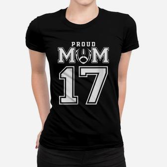 Womens Custom Proud Football Mom Number 17 Personalized For Women Women T-shirt | Crazezy DE