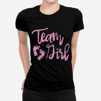 Womens Cute Team Girl Gender Reveal Baby Shower Women T-shirt | Crazezy AU