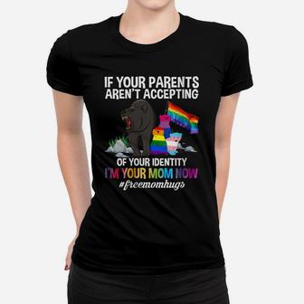 Womens Free Mom Hugs Proud Mama Bear Lgbt Gay Pride Lgbtq Parade Women T-shirt | Crazezy AU