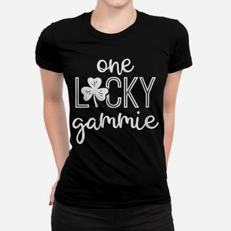 Womens Funny One Lucky Gammie St Patricks Day Gift Womens Women T-shirt | Crazezy
