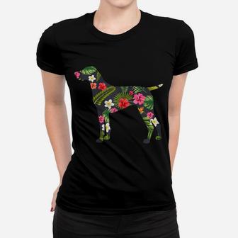 Womens German Shorthair Pointer Flower Silhouette Gsp Mom Women T-shirt | Crazezy UK