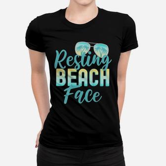 Womens Girls Trip Girls Weekend Friends Funny Resting Beach Face Women T-shirt | Crazezy