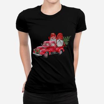 Womens Hanging With Red Gnomies Santa Gnome Christmas Car Women T-shirt | Crazezy UK