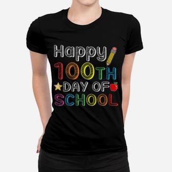 Womens Happy 100Th Day Of School - Colorful 100 Days Gift Women T-shirt | Crazezy AU