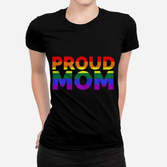 Womens Lgbt Pride Month Proud Mom Rainbow Pride Flag Women T-shirt | Crazezy DE
