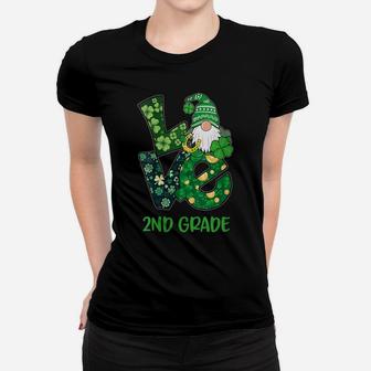 Womens Love Gnome 2Nd Grade St Patricks Day Teacher Or Student Women T-shirt | Crazezy DE