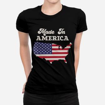 Womens Made In America Vintage Country Usa Women T-shirt | Crazezy