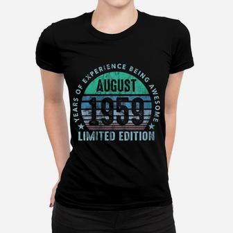 Womens Made In August 1959 Retro Vintage Cool 61St Birthday Awesome Women T-shirt | Crazezy