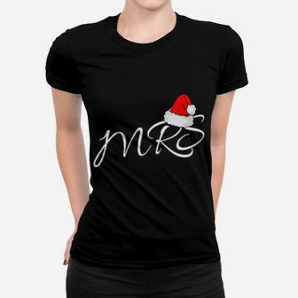 Womens Mrs Santa Claus Matching Outfit Mr & Mrs Design Cute Pj's Women T-shirt | Crazezy UK