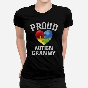 Womens Proud Autism Grammy Autism Awareness Gifts For Grandma, Mom Women T-shirt | Crazezy