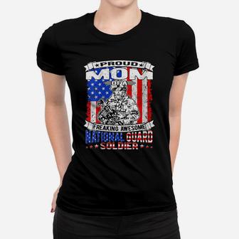 Womens Proud Mom Of A National Guard Soldier | Military Mother Gift Women T-shirt | Crazezy CA