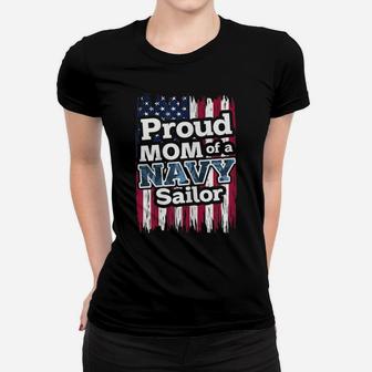 Womens Proud Mom Of A Navy Sailor Women T-shirt | Crazezy AU