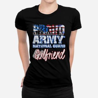 Womens Proud Patriotic Army National Guard Girlfriend Usa Flag Women T-shirt | Crazezy UK