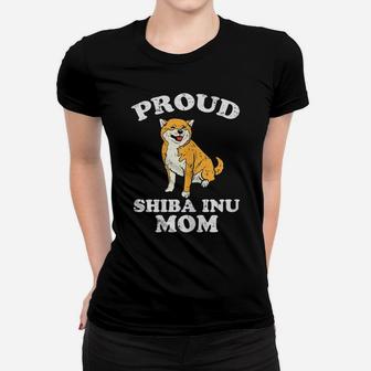 Womens Proud Shiba Inu Mom Kawaii Japanese Dog Akita Women Gift Women T-shirt | Crazezy UK