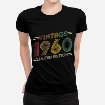 Womens Retro Vintage 1960 Made In 1960 60Th Birthday 60 Years Old Women T-shirt | Crazezy