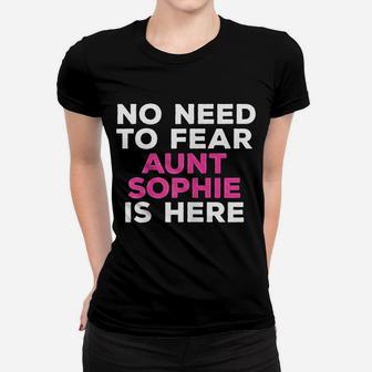 Womens Sophie Funny Aunt Gift Family Tee Name Text Women T-shirt | Crazezy