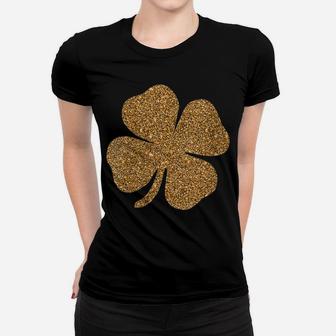 Womens St Patrick's Day Lucky Charm Gold Irish Clover Shamrock Women T-shirt | Crazezy AU