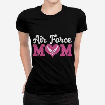 Womens Us Air Force Mom Heart Proud Air Force Family Womens Women T-shirt | Crazezy UK