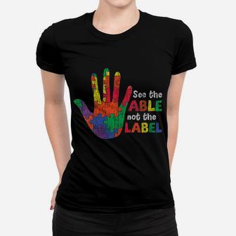 Womens Vintage See The Able Proud Mom Autistic Kid Autism Awareness Women T-shirt | Crazezy
