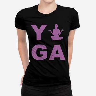 Womens Yoga Pose Gift Designs For Teachers And Students In Pink Women T-shirt | Crazezy