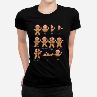 Xmas Christmas Santa Hat Fractions Math Teacher Cookie Lover Women T-shirt | Crazezy DE