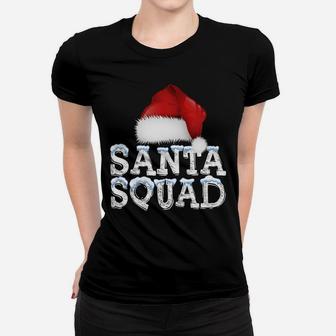 Xmas Santa Squad Family Team Santa Matching Christmas Tree Women T-shirt | Crazezy