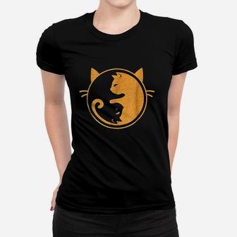 Yin And Yang Balance Cat Women T-shirt - Thegiftio UK