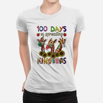 100Th Day Of School 100 Days Of Spreading Kindness Teacher Women T-shirt | Crazezy CA