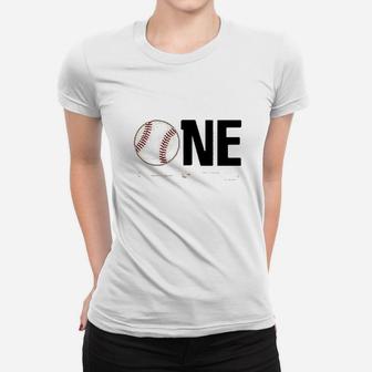 1St Birthday Baseball Women T-shirt | Crazezy